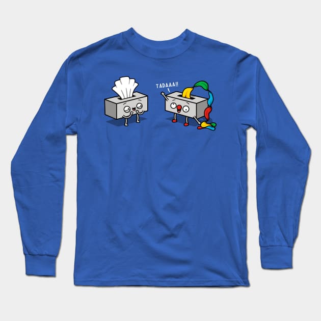 The Tissue Box Show! Long Sleeve T-Shirt by Raffiti